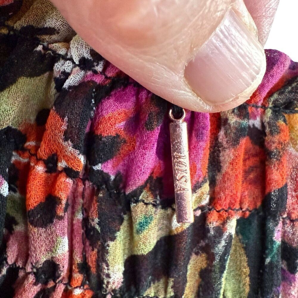 Misa Los Angeles Marin dress lorena Floral Long Sleeve Mini Size S Flirty - Picture 5 of 10